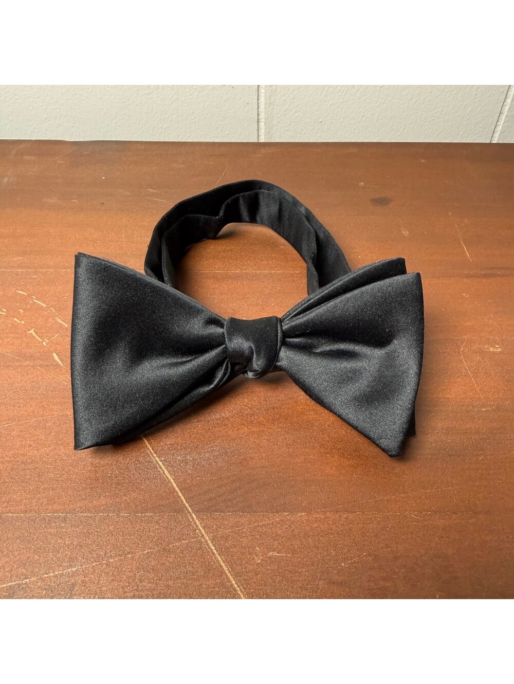 Robert Talbott Protocol Pure Silk Black Bow Tie Formal Tux Wedding Adjustable